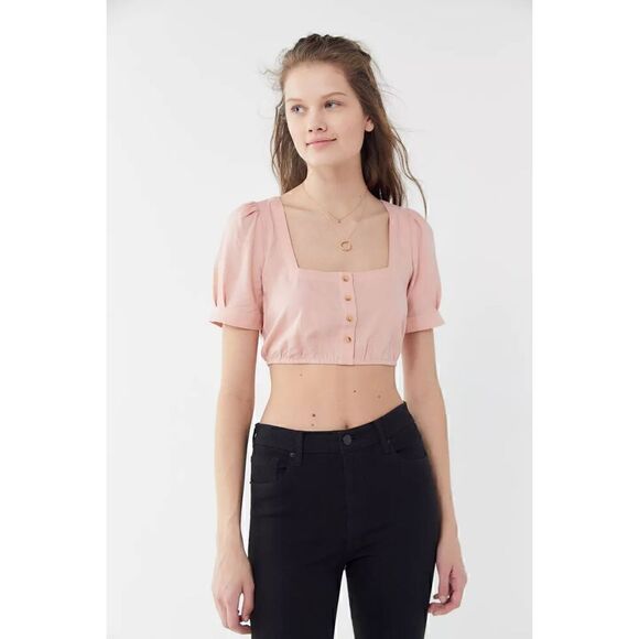 Urban Outfitters Button-Front Cropped Top Size XS NWT - Picture 1 of 12